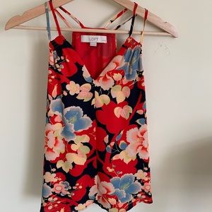 Red Floral Tank